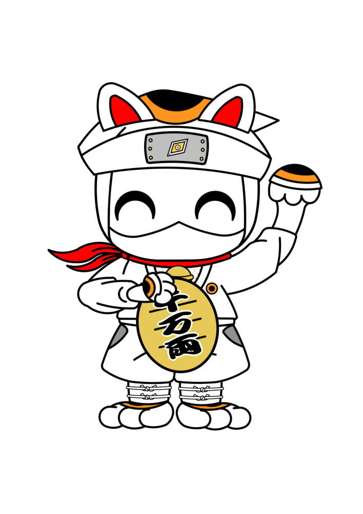 Lucky Cat Ninnya Squad Captain ”Mikemaru” Digital Downloads