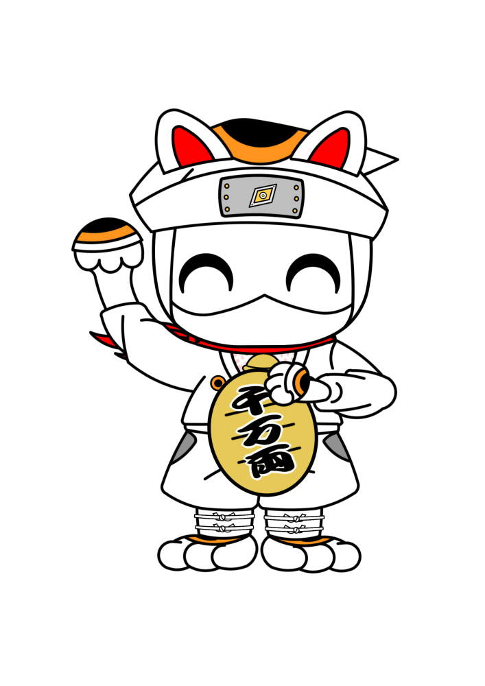 Lucky Cat Ninnya Squad Captain ”Mikemaru” Digital Downloads