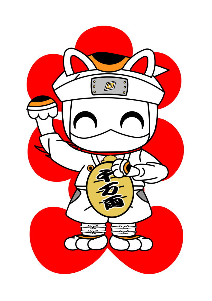 Lucky Cat Ninnya Squad Captain ”Mikemaru” Digital Downloads