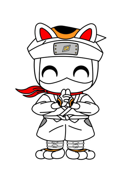 Lucky Cat Ninnya Squad Captain ”Mikemaru” Digital Downloads